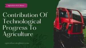 Contribution Of Technological Progress To Agriculture (technology in agriculture)